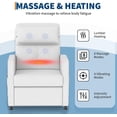 thumbnail image 3 of Electric Recliner Sofa with Adjustable Power Recline, Massage, Heat and Lumbar Support, White, 3 of 5