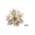 thumbnail image 3 of 1/6/12 piezas de flores de Pascua de Navidad, adornos de flores artificiales de alta calidad para árbol de Navidad, guirnalda decorativa con clip de fijación para cinturón, 3 of 5