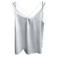 thumbnail image 6 of SHITINN 5 Way Bra Silk Camisole Women Womens Silk Satin Camisole Tank Tops V Neck Spaghetti Strap Blouses Back Sleeveless Shirt, 6 of 6