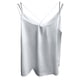 thumbnail image 4 of Camiseta de seda satinada para mujer: cuello en V, tirantes finos, blusa sin espalda, poliéster, para ropa informal y de dormir, 4 of 4