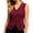 Watermelon Red, variant on Womens Front Button Vest Solid Shawl Collar Back Tie Detail Casual Outerwear Layering Beige L