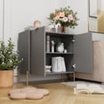 thumbnail image 3 of Boyel Living Sideboard Buffet Cabinets, 2-Door Cabinet Storage Media Accent Buffet Sideboard Storage Cabinet(Gray), 3 of 6