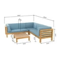 thumbnail image 4 of Salos 4 Piece Outdoor Wooden Sectional Set, Multiple Colors, 4 of 6