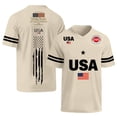 thumbnail image 4 of Youpwaven 250th Anniversary USA Merchandise Men's V-Neck Sport Jersey, Patriotic 250 Year American Anniversary Flag Tee, Casual Athletic Short Sleeve, 4 of 6