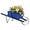 Blue, variant on Wood Wheelbarrow Planter, Small Flower  Pot Wheelbarrow Cart with Metal Wheel & 9 Replaceable Magnet Accessories, Wooden Wagon Planter Wheelbarrow for Outdoor Garden Backyard (Blue)