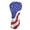 USA Flag Pattern, variant on Yuyamidu American Flag Golf Club Head Cover with Soft Lining Patriotic Golf Club Cover Waterproof PU Leather Hybrid Fairway Driver Headcover Golf Gift for Golfers