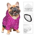 thumbnail image 3 of Fotbe Rose Red Glitter Sudadera con Estampado para Perros Pequeños – Suéter con Capucha para Mascotas, Tela Suave de Forro Polar con Bolsillo-Large, 3 of 7