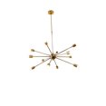 thumbnail image 3 of 12 Light Mid Century Brass Sputnik chandelier light Fixture, 3 of 6