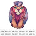 thumbnail image 2 of Cute Cosmic Lion Cub Men's Women Vintage 3D Hooded Sweatshirt - All-Season Loose Fit Streetwear, 2 of 6