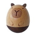 thumbnail image 1 of Juguete de carpincho de madera para niños, regalo de fiesta, bonito, creativo, muñeco que se autoendereza, juguete de dibujos animados que se tambalea, 1 of 9