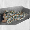 thumbnail image 5 of Cartoon Soft Flannel Fleece Throw Blanket, Colorful Rain Boots Cloudy Weather Autumnal Illustraiton, Cozy Plush for Indoor and Outdoor Use, 60" x 80", Marigold Sky Blue, by Ambesonne, 5 of 5