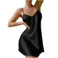 thumbnail image 3 of Satin Nightgown for Women Silk Sleepwear Slip Dress Nightwear Cami Lingerie Nightdress Sleep Shirt Pajamas, 3 of 3