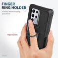 thumbnail image 2 of Nalacover For Samsung Galaxy S23 Ultra Slim Case,Luxury Hybrid Hard PC and TPU Rugged Bumper 3-In-1 Rotatable Magnetic Ring Kickstand Four Corner Guard Shockproof Anti-Scratch Back Phone Cover.Black, 2 of 8