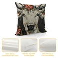 thumbnail image 4 of PRATYUS Cow Gifts for Cow Lover,Cow Farmhouse Throw Pillow Covers Cow Pillow Cases for Farmhouse Home Decor,Decorative Cow Pillows for Couch,Cow Print Pillow Covers 24x24in, 4 of 5