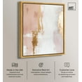 thumbnail image 2 of Golden Glow on Pink Canvas Abstract Earth Tone by Art Remedy, Gold Frame, 16 x 20, 2 of 7