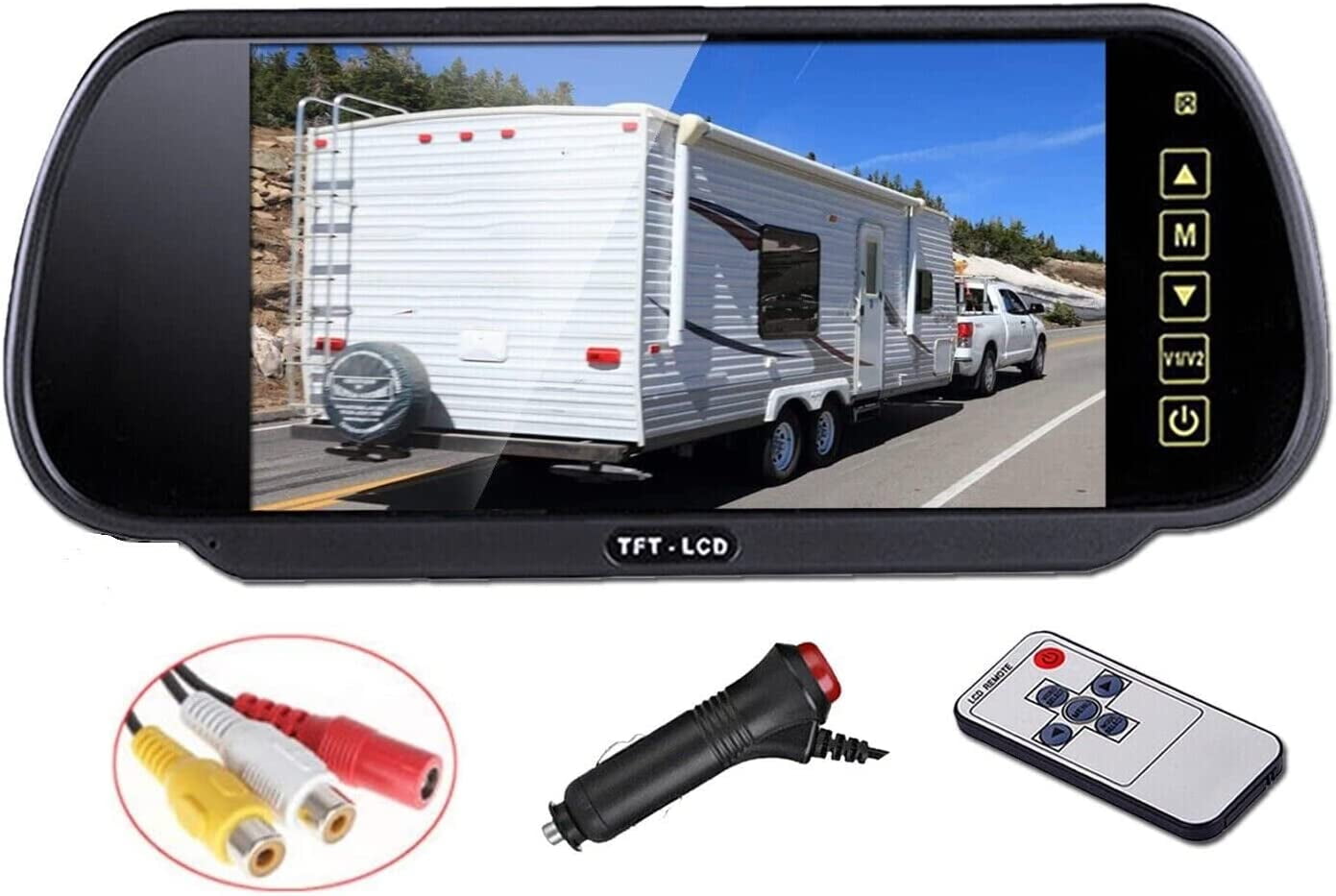 Bileeko Car Mirror Camera 7" TFT LCD Screen Monitor for Universal Cars