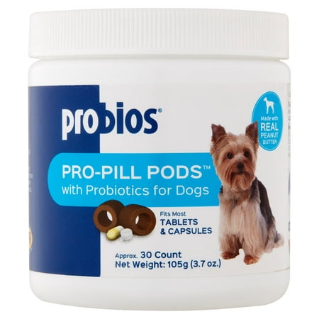 Probios Pro-Pill Pods Tablets & Capsules with Probiotics for Dogs, 30 count, 3.7