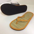 thumbnail image 3 of Women's Lightweight Flip Flops Bamboo Woven Non-Slip Beach Sandals Summer Indoor Outdoor, 3 of 5