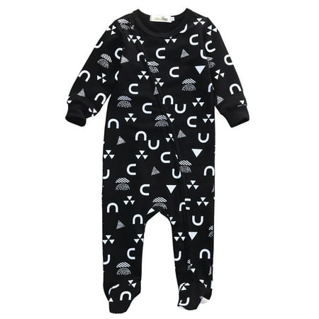 Baby Boy Black Long Sleeve Jumpsuit Outfit 0-24M Hot Sale - Walmart.ca