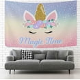 thumbnail image 2 of FREEAMG Tapestry Galaxy Cute Magic Unicorn Tapestry Wall Hanging Decorative Wall Tapestries Wall Art Wall&nbsp;Blanket&nbsp;Bedding Tapestry for Bedroom Living Room Dorm Home Decor 60"x51", 2 of 7