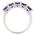 thumbnail image 5 of 2.5 ctw Wedding Band for Women - 14K White Gold Simulated Alexandrite Stackable Eternity Ring, 5 of 6