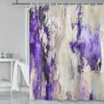 thumbnail image 2 of Purple Abstract Shower Curtains Beige Grey Brushstroke Shower Curtain Boho Ombre Minimalist Chic Art Bath Curtain for Bathroom Tan Mustard Orange Fabric Restroom Bathtub Curtain with 12 Hooks, 72X72in, 2 of 5