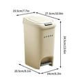 thumbnail image 3 of TIMIFIS Plastic Trash Can Large Capacity Household Kitchen Trash Can with Lid and Foot Pedal Seasoning Containers Kitchen Gadgets, 3 of 3