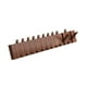thumbnail image 5 of Perchero de madera para pared con forma de piano, abatible, con ganchos para la entrada, obra de arte para dormitorio, bolso, porche, sala de estar color nogal 12 teclas, 5 of 8