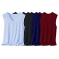 thumbnail image 3 of Blekii Men's V-Neck Casual Sleeveless Tank Top 5-Pack - Solid Color Design, Moisture-Wicking Performance Fabric - Ideal for Gym Workout, Basketball Training, Running, Summer Sports, 3 of 10