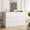 White, variant on UZUGUL 6-Drawer White Dresser, Compact Handle-less, Space-Saving, Eco E1 Board, for Apartment Dorm