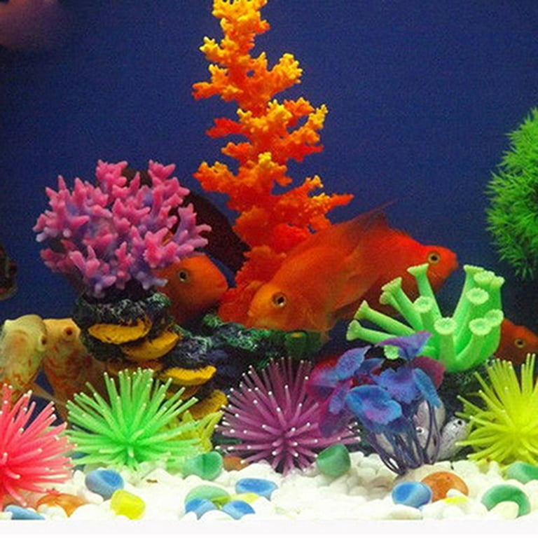  Danmu 1pc Glowing Effect Artificial Coral Plant Ornaments,  Aquarium Coral Decor for Fish Tank Aquarium Decoration 7 4/5 x 3 1/2 x 5  9/10 : Pet Supplies