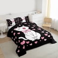 thumbnail image 3 of Castle Fairy Cartoon Cats Queen Comforter Set,Cute Animal Pet Bedding Comforter Set, 3 of 8