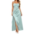 thumbnail image 2 of EliteGoogv Womens Dresses Spaghetti Strap Off Shoulder Long Dresses For Women Side Slit Flowy Fit Summer Dresses Date Night Vacation Party Dresses BU2, 2 of 5