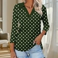 thumbnail image 4 of ShiShine 3/4 Length Sleeve Womens Tops Shirts for Women V Neck Trendy Work Clothes Ladies Fashion 2025 Fall Trendy Outfits, 4 of 7