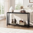 thumbnail image 3 of BeesClover Table d'Appoint Table d'Entrée Console à 2 Niveaux avec Rangement Table Étroite pour Sofa avec Design en V Console Industrielle de 43 Pouces pour Couloir Entrée Salon Vestibule Corridor Bureau, 3 of 8