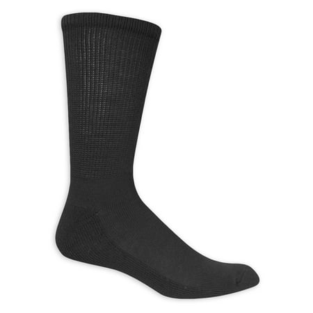 Dr Scholls Men's Diabetic Circulatory Crew Socks (4 Pair Pack), Black