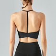 thumbnail image 3 of Sujetador deportivo con tirantes acanalado, chaleco de Yoga, ropa interior acolchada a prueba de golpes, blusa elástica para gimnasio, camisola de Fitness, 3 of 5