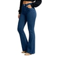thumbnail image 4 of WAGUTH Women High Waist Flare Jeans Slim Stretch Bell Bottom Denim Pants Classic Retro Bootcut Trousers with Pockets for Daily Wear, 4 of 4