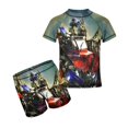 thumbnail image 1 of Transformers Boys 2-Piece Swimsuit Set, Short Sleeve Rash Guard & Swim Trunks, 1 of 7
