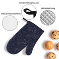 thumbnail image 3 of Balery Copper-Gold Gloss Outline Navy Dark Blue Pattern Oven Mitts and Pot Holders 4 pcs Set, Kitchen Oven Glove High Heat Resistant 500℉ Oven Mitts with Non-Slip Silicone Surface, 3 of 6