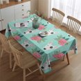 thumbnail image 3 of Bull Terrier Dog and Flower Florals Rectangle Tablecloth 60"x84",Waterproof Polyester Rectangle Table Cloth, Wipeable Spillproof Polyester Tablecloth for Dining, Camping, Indoor and Outdoor, 3 of 5