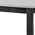 thumbnail image 3 of Rectangular Marble Top Counter Height Wooden Table with Trestle Base Gray, 3 of 5