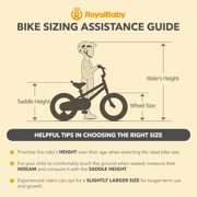 Royalbaby Boys Girls Kids Bike 12 In BMX Freestyle White 2 Hand Brakes Bicycles with Training Wheels Child Bicycle