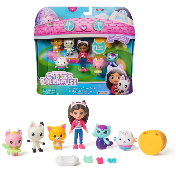 Gabby's Dollhouse Cat-venture Crew 11 Piece Collectible Figure Pack for Ages 3 and up
