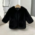 thumbnail image 4 of MKOSPLRT Girls Faux Fur Coat Open Front Furry Coats Long Sleeve Parka Shaggy Jacket Winter Warm Fluffy Outerwear 1-12 Years, 4 of 5
