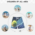 thumbnail image 6 of joogoo Kids Boys Swim Trunks Tennis Ball Beach Board Shorts Drawstring Swimsuit Kid Teen M, 6 of 6