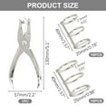 thumbnail image 2 of ZZBIQS 3 Ring Metal Loose Leaf Binder Rings with Hole Punch, Silver & Gold, 20 Count, 2 of 14