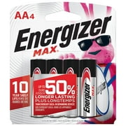 Piles alcalines AA Energizer MAX, emballage de 4