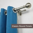 thumbnail image 2 of Double Curtain Rod for Windows 36-72", Adjustable Double Drapery Rod with Round & Barrel Finials, Brushed Nickel Decorative Curtain Rod, 1-Inch Front and 5/8 Inch Diameter Back Window Curtain Rod, 2 of 7