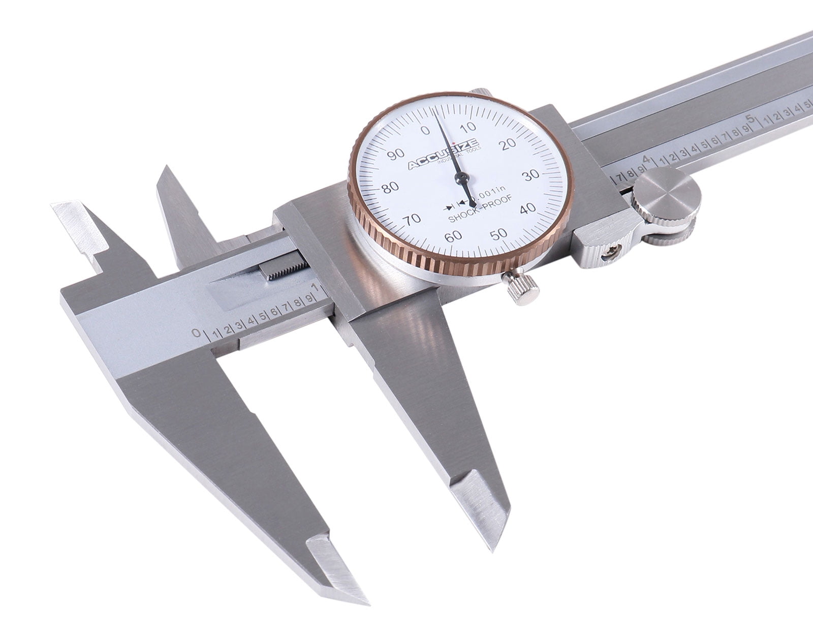 Accusize 0-12 inch by 0.001 inch Precision Dial Caliper, Stainless Steel, in Fitted Box, P920-S212
